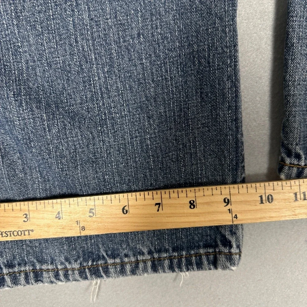 Levis 569 Jeans Mens 36X32 Blue Loose Straight Distressed Whiskering Denim Pants